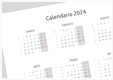 calendario anual - clásico