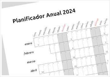 calendario anual - tabla